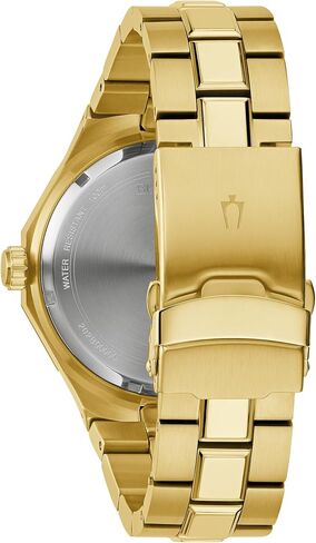 Bulova Men's Classic Stainless Steel 3-Hand Date Quartz Watch with Diamonds and Black Dial, 44mm Style: 98D103 in Kuwait