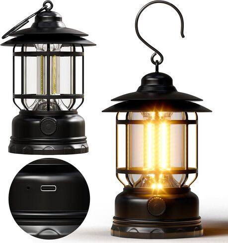 Camping Lanterns Battery Powered Rechargeable Lights,3 Pack Green in Kuwait