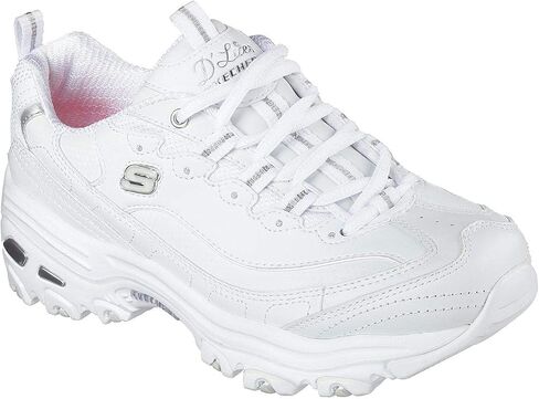 حذاء رياضي نسائي من Skechers D'Lites Fresh Start مصنوع من الإسفنج الذكي برباط in Saudi Arabia