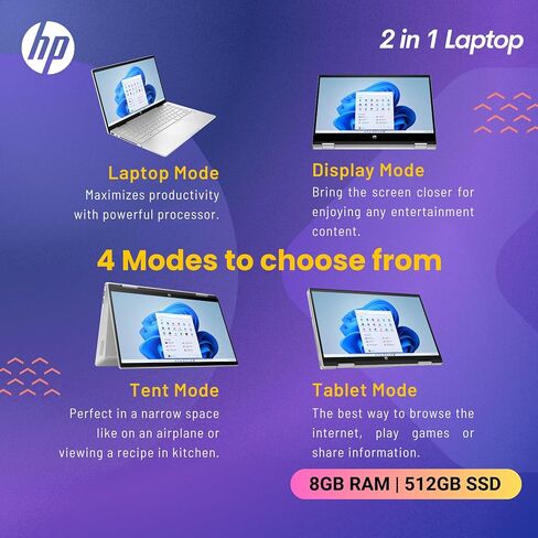 HP 15.6" Touchscreen i7 Laptop for Business & Student, Intel 10-Core i7-1355U (Up to 5Ghz) 16GB RAM 1TB SSD, Intel Iris Xe Graphics, Numeric Pad, WiFi 6, FHD IPS Display, Private Webcam, Wins 11 Pro in Saudi Arabia
