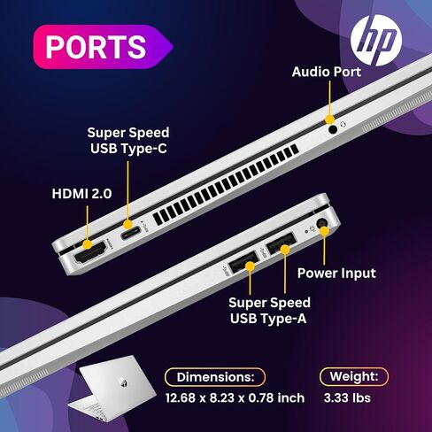 HP 15.6" Touchscreen i7 Laptop for Business & Student, Intel 10-Core i7-1355U (Up to 5Ghz) 16GB RAM 1TB SSD, Intel Iris Xe Graphics, Numeric Pad, WiFi 6, FHD IPS Display, Private Webcam, Wins 11 Pro in Saudi Arabia