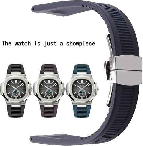 JETHENG Replacement Silicone Rubber Watch Band for Patek Philippe Nautilus 5711 1A010 5712 5712G 5726 5980 13mm*25mm sports Men's Watch Strap wristband in Kuwait