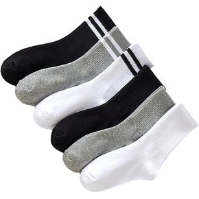 OYOANGLE Women's 8 Pairs Striped Print Ankle Socks Active Lightweight Running Socks