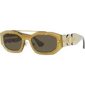 Versace Unisex Sunglasses Transparent Dark Grey Frame, Dark Grey Lenses, 51MM