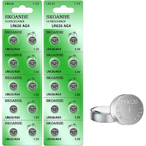 SKOANBE 50PCS SR626SW LR626 AG4 377 1.5V Button Coin Cell Watch Battery