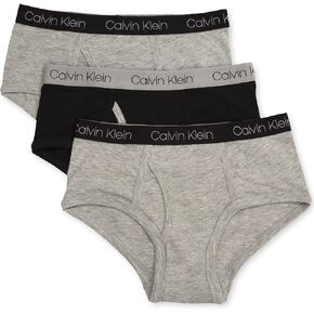 Calvin Klein Boys' Little Modern Cotton Assorted Briefs Underwear 3 Pack