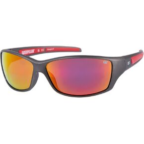 CAT Caterpillar 8016 Men's Polarized Wrap Sunglasses, 65 mm