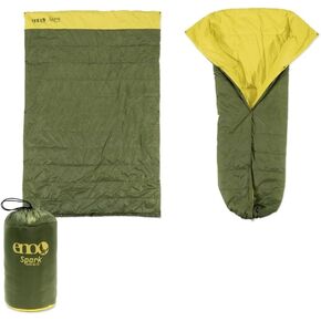 ENO, Eagles Nest Outfitters Spark Camp Quilt Hammock Blanket and Sleeping Bag, Evergreen