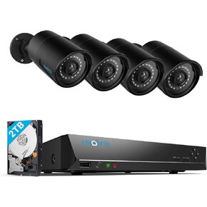 REOLINK 8CH 5MP Home Security Camera System, 4pcs Wired 5MP Outdoor PoE IP Cameras with Person Vehicle Detection, 4K 8CH NVR with 2TB HDD for 24-7 Recording, RLK8-410B4-5MP