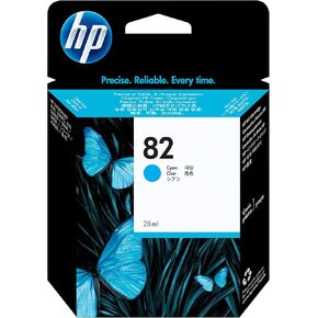 HP 82 Cyan 69-ml Genuine Ink Cartridge (C4911A) for DesignJet 820MFP, 815MFP, 800, CC800PS, 510, 500, 500 Plus & 500ps Large Format Printers