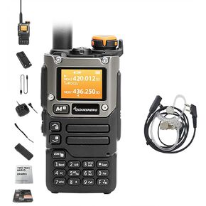 Quansheng UV-K5(8) راديو USB-C شحن راديو ثنائي الاتجاه طويل المدى مع NOAA للبالغين 5 وات U/V ثنائي النطاق DTMF AM FM جهاز اتصال لاسلكي قابل لإعادة الشحن UV-K6 هوائي تاكريكال