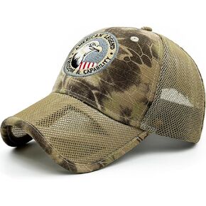 Mens Camo Mesh Baseball Hat American Flag USA Eagle Tactical Operator Patriotic Caps US Army Military OCP Ball Hats