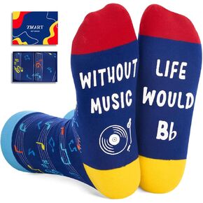 Zmart Novelty Music Gifts Music Themed Gifts Music Socks Men Women Teens, Music Note Gifts for Music Lovers, Gifts for Musicians Music Teacher