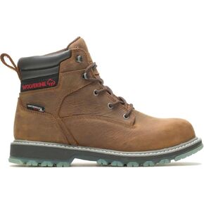 Wolverine Men's Floorhand LX Waterproof Work Boot Construction, Sudan Brown, 8 Wide