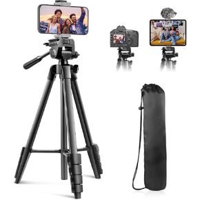 Sensyne 74" Camera Tripod, Heavy Duty Tripod for Camera with Wireless Remote and Travel Bag, Compatible with DSLR Camera, Cellphone, Projector, Webcam, Ring Light, Spotting Scopes