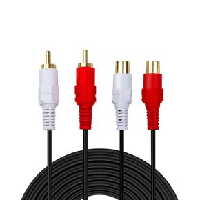 2 RCA Extension Cable,Gold Plated 2 RCA Male to Female Stereo Audio Extension Cable (65ft)