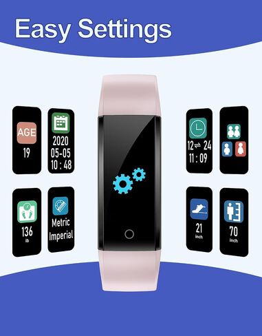 GRV Fitness Tracker Non Bluetooth Fitness Watch No App No Phone Required Waterproof Pedometer Watch with Steps Calories Counter Sleep Tracker for Men Women Parents (Black) in Saudi Arabia