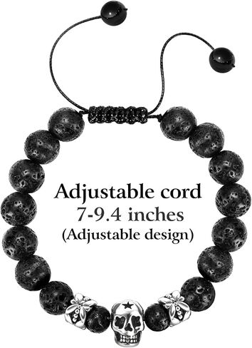 Lava Rock Bracelets for Men, Lava Rock 10mm Handmade Bead Bracelet Men Healing Protection Essential Oil Mens Bracelet Gift Bring Luck and Prosperity and Happiness in Saudi Arabia