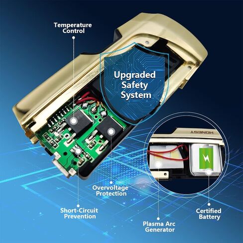 ولاعة كهربائية قابلة لإعادة الشحن عبر USB، ولاعة بلازما عديمة اللهب للتخييم، ولاعة كهربائية مقاومة للرياح بقوس مزدوج مع مؤشر بطارية LED للشمعة (أزرق) in Saudi Arabia