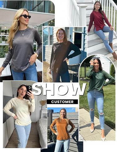 Zeagoo Womens Sweatshirts Lightweight Cable Knit Sleeve Sweaters Trendy Fall Tunic Tops in Saudi Arabia