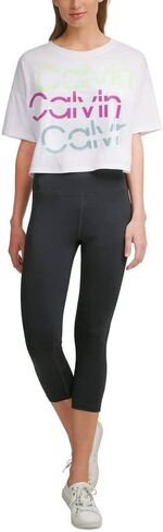 Calvin Klein Performance Women's Sliced Logo Cropped T-Shirt in Saudi Arabia