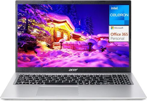 جهاز كمبيوتر محمول acer 2024 الأحدث Aspire 1 Slim Student، شاشة 15.6 بوصة FHD، معالج Intel Celeron ثنائي النواة، ذاكرة وصول عشوائي 12 جيجابايت، 128 جيجابايت eMMC، Microsoft 365 لمدة عام، كمبيوتر محمول للأعمال، رفيع وخفيف، Win 11 Home S in Saudi Arabia