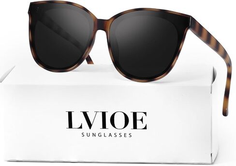 نظارات شمسية LVIOE Cat Eyes للنساء، نظارات كلاسيكية مستقطبة كبيرة الحجم لقيادة الصيد - حماية 100% من الأشعة فوق البنفسجية in Kuwait