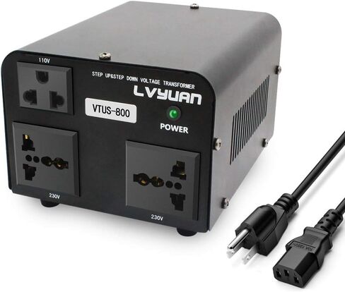 LVYUAN Voltage Transformer Converter 2000 Watt Step Up/Down Convert from 110-120 Volt to 220-240 Volt and from 220-240 Volt to 110-120 Volt with 2 US outlets, 2 Universal outlets in Kuwait