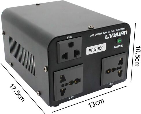 LVYUAN Voltage Transformer Converter 2000 Watt Step Up/Down Convert from 110-120 Volt to 220-240 Volt and from 220-240 Volt to 110-120 Volt with 2 US outlets, 2 Universal outlets in Kuwait