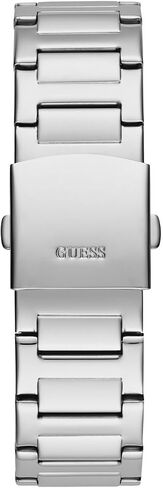 GUESS Men's 46mm Watch - Silver Tone Strap Black Dial Silver Tone Case in Saudi Arabia