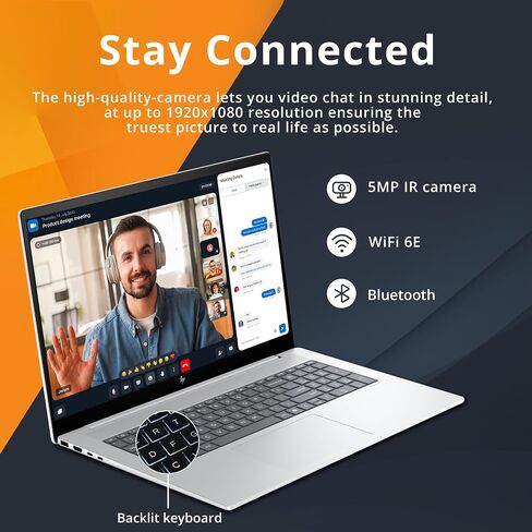 HP Envy 17.3" FHD Touchscreen Laptop, Intel Ultra 7 155H Processor, 16GB RAM, 1.28TB Storage(1TB SSD+288GB Docking Station Set), Intel Arc Graphics, Numeric Keypad, Windows 11 Pro, Glacier Silver in Saudi Arabia
