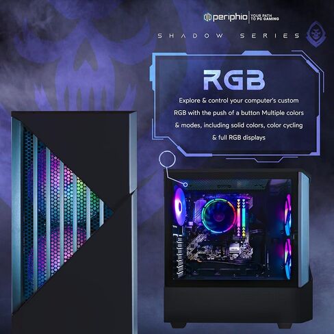 Periphio Reaper Prebuilt Gaming PC - AMD Ryzen 5 5600G 4.4GHz, Radeon Vega 7 iGPU, 16GB DDR4 3200MHz Gaming RAM, 1TB NVMe, Wi-Fi + Bluetooth, Windows 11 Gaming Computer in Saudi Arabia