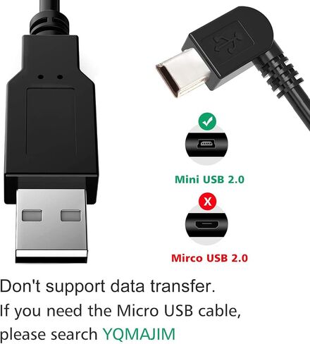 Charging Power Cable for Dash Cam, (11.5 Ft) USB to Mini USB Adapter Cord in Saudi Arabia