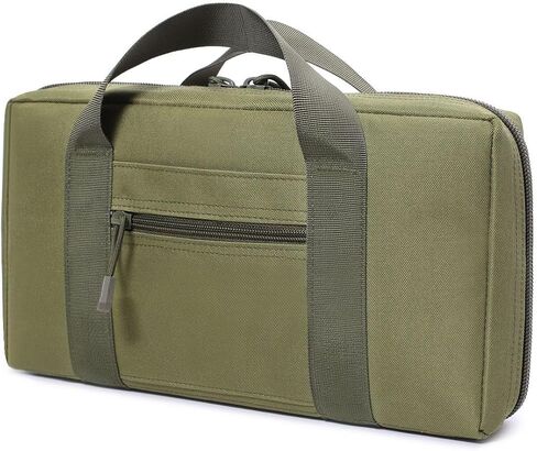 Tactical Pistol Gun Case,Padded Handgun Firearm Case Double Shooting Gun Range Duffle Bag for Outdoor Hunting Shooting Range Bag in Kuwait