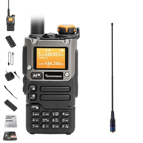 Quansheng UV-K5(8) راديو USB-C شحن راديو ثنائي الاتجاه طويل المدى مع NOAA للبالغين 5 وات U/V ثنائي النطاق DTMF AM FM جهاز اتصال لاسلكي قابل لإعادة الشحن UV-K6 هوائي تاكريكال in Saudi Arabia