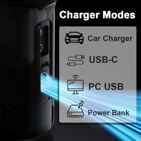 Quansheng UV-K5(8) راديو USB-C شحن راديو ثنائي الاتجاه طويل المدى مع NOAA للبالغين 5 وات U/V ثنائي النطاق DTMF AM FM جهاز اتصال لاسلكي قابل لإعادة الشحن UV-K6 هوائي تاكريكال in Saudi Arabia