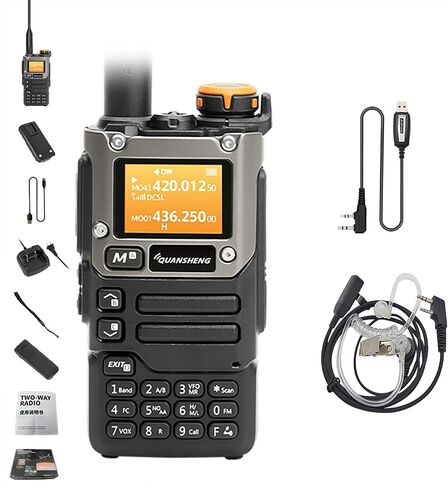 Quansheng UV-K5(8) راديو USB-C شحن راديو ثنائي الاتجاه طويل المدى مع NOAA للبالغين 5 وات U/V ثنائي النطاق DTMF AM FM جهاز اتصال لاسلكي قابل لإعادة الشحن UV-K6 هوائي تاكريكال in Saudi Arabia