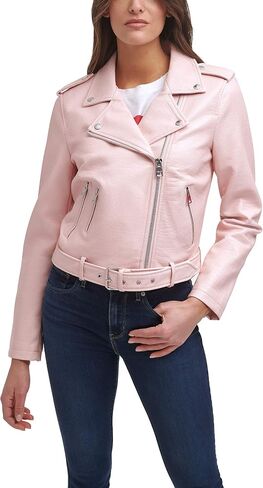 Levi's Women's Belted Faux Leather Moto Jacket (Regular & Plus Size) in Saudi Arabia