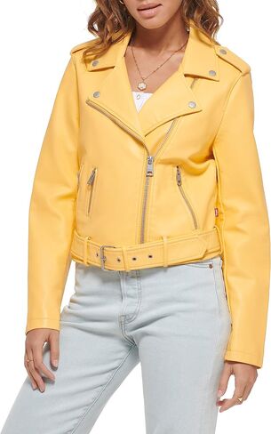 Levi's Women's Belted Faux Leather Moto Jacket (Regular & Plus Size) in Saudi Arabia