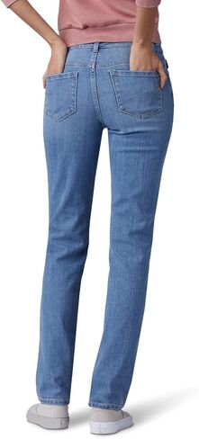بنطال جينز Lee Women's Instantly Slims Classic المريح ذو الساق المستقيمة من Monroe in Kuwait