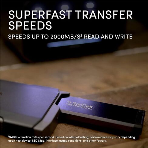 SanDisk Professional 0TB PRO-Blade Transport - Portable and Modular NVMe SSD, Up to 2000MB/s, USB-C, USB 3.2 gen 2x2, Solid State Drive - SDPM2NB-0000-GBAND in Saudi Arabia