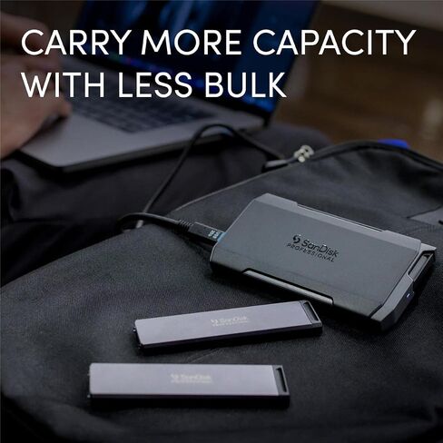 SanDisk Professional 0TB PRO-Blade Transport - Portable and Modular NVMe SSD, Up to 2000MB/s, USB-C, USB 3.2 gen 2x2, Solid State Drive - SDPM2NB-0000-GBAND in Saudi Arabia