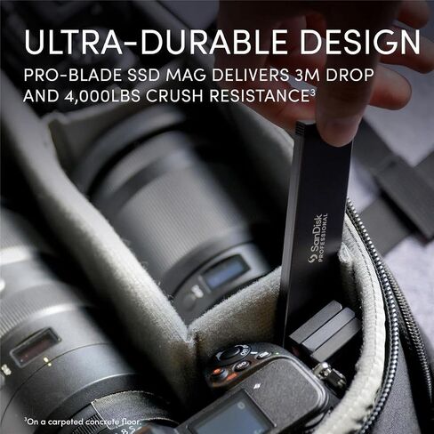 SanDisk Professional 0TB PRO-Blade Transport - Portable and Modular NVMe SSD, Up to 2000MB/s, USB-C, USB 3.2 gen 2x2, Solid State Drive - SDPM2NB-0000-GBAND in Saudi Arabia