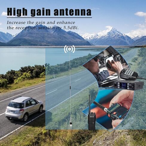 Retevis MA08 Mobile Antenna,UHF 400-470MHz Antenna Compatible with Retevis RT95 RT9000D RT98 RT73 RT97P RT97,Radio Antenna with SL16-J/M Connector,for Cars and Antenna Bases(1 Pack) in Saudi Arabia