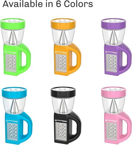 مجموعة مصابيح LED من Wakeman - مصباح محمول 3 في 1 خفيف الوزن مع ضوء لوحة جانبية للتخييم والمشي لمسافات طويلة وحالات الطوارئ في الهواء الطلق (برتقالي) in Kuwait