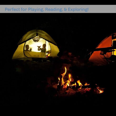 مجموعة مصابيح LED من Wakeman - مصباح محمول 3 في 1 خفيف الوزن مع ضوء لوحة جانبية للتخييم والمشي لمسافات طويلة وحالات الطوارئ في الهواء الطلق (برتقالي) in Kuwait