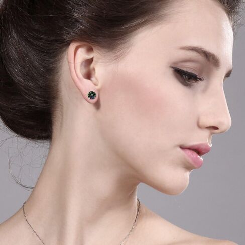 Gem Stone King Brown Smoky Quartz Rose Gold Plated Silver Stud Earrings 1.60 Cttw Round 6MM in Kuwait
