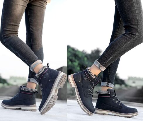 حذاء AX BOXING للسيدات للمشي لمسافات طويلة مضاد للانزلاق أحذية الثلوج مقاومة للماء أحذية الشتاء الدافئة للعمل في الهواء الطلق in Kuwait