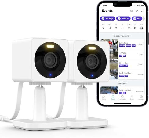 WYZE Cam OG Indoor/Outdoor 1080p Wi-Fi Smart Home Security Camera with Color Night Vision, Built-in Spotlight, Motion Detection, 2-Way Audio, Compatible with Alexa & Google Assistant, Black in Saudi Arabia