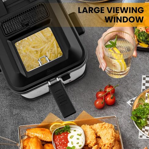 Electric Deep Fryer, 1.5 Liters/1.6 Qt. Oil Capacity, Small Deep Fryer with Basket for Home Use, Cool Touch Sides Easy to Clean, Nonstick Basket in Saudi Arabia